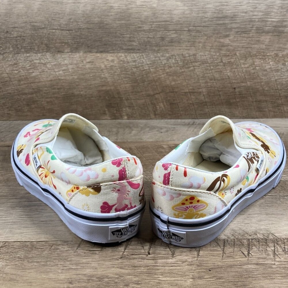 VANS Classic Slip On Get Outdoors Classic White Canvas Shoes Womens 9.5 NEW - Picture 6 of 10